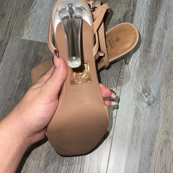 Call it spring never worn open toe nude heels - Picture 4 of 5